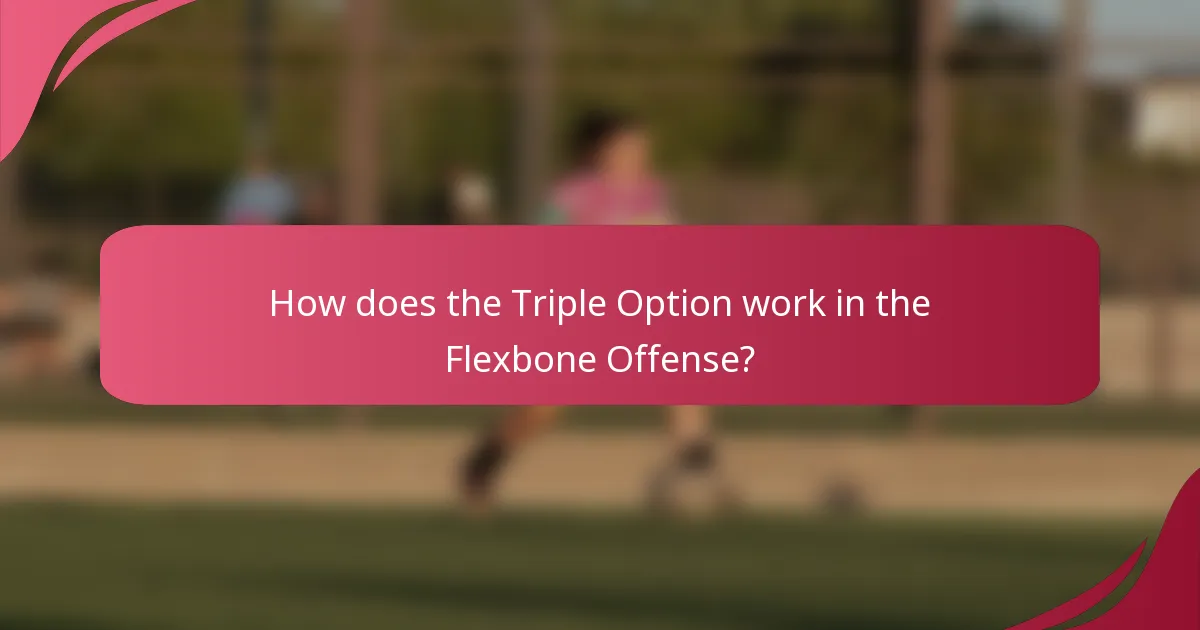 How does the Triple Option work in the Flexbone Offense?